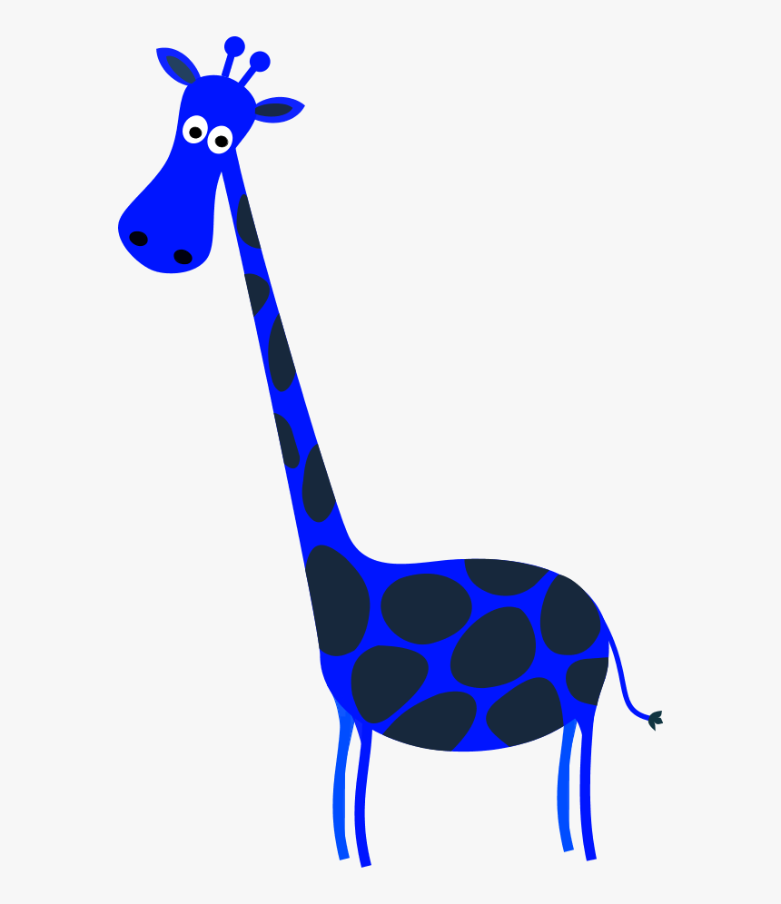 Transparent Giraffe Head Png - Clipart Blue Giraffes, Png Download