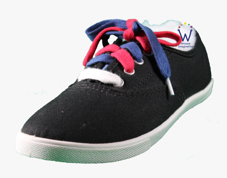 Each Shoelace Has Red On One Side, Blue On The Other - Skate Shoe, HD Png Download