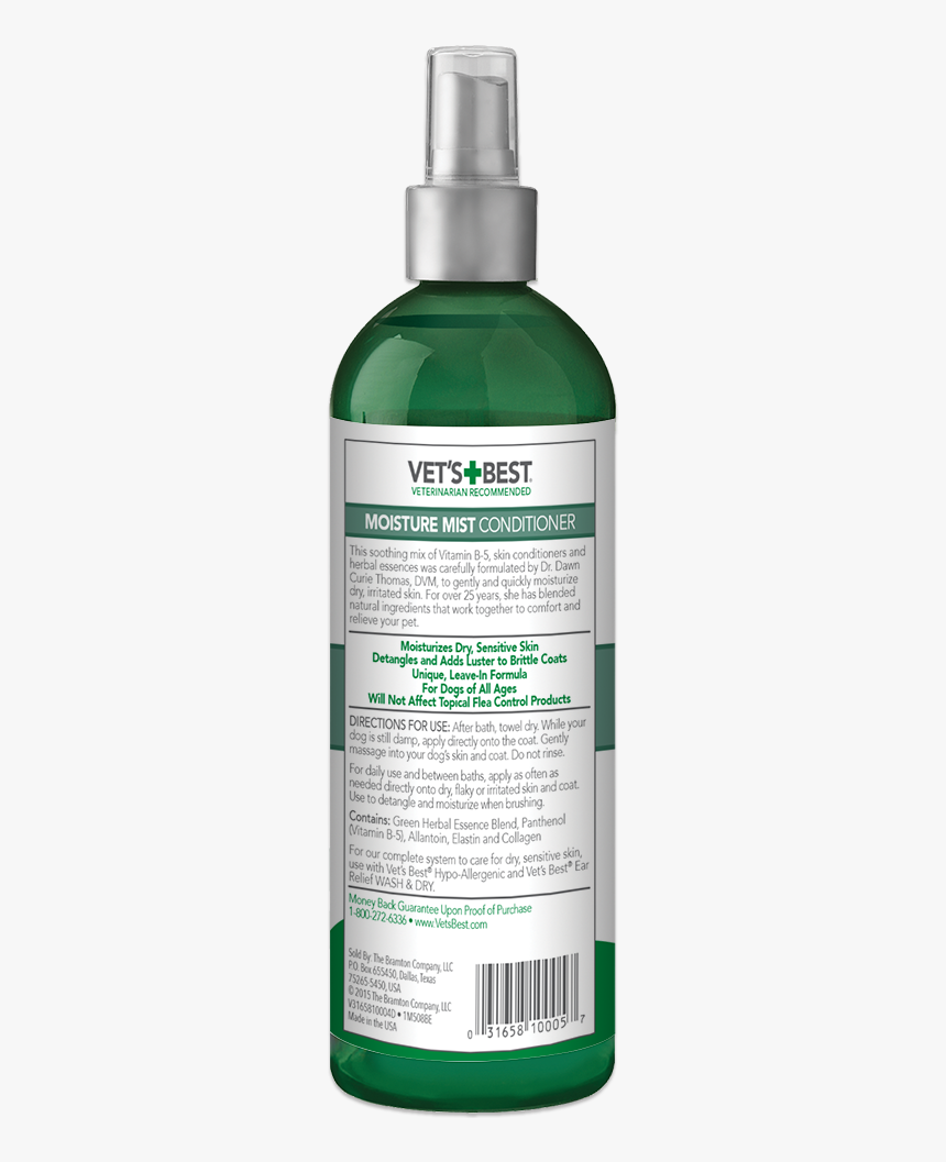 Vet Best Moisture Mist Conditioner For Dogs, 16oz - Hot Spot Spray For Dogs, HD Png Download
