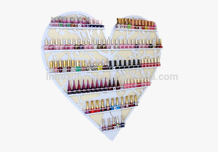 Wholesale Iron Hearted Wall Nail Gels Bottle Display - Shelf, HD Png Download