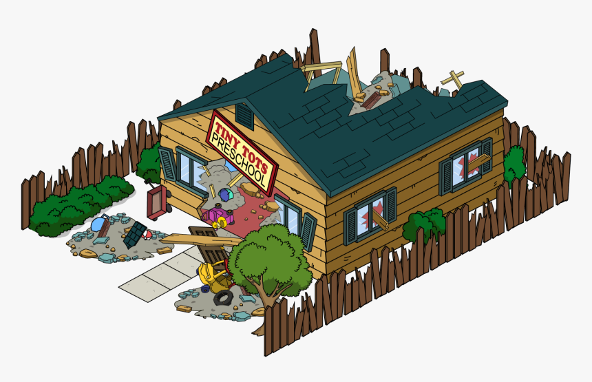 The Quest For Stuff Wiki - Cartoon Damaged House Png, Transparent Png