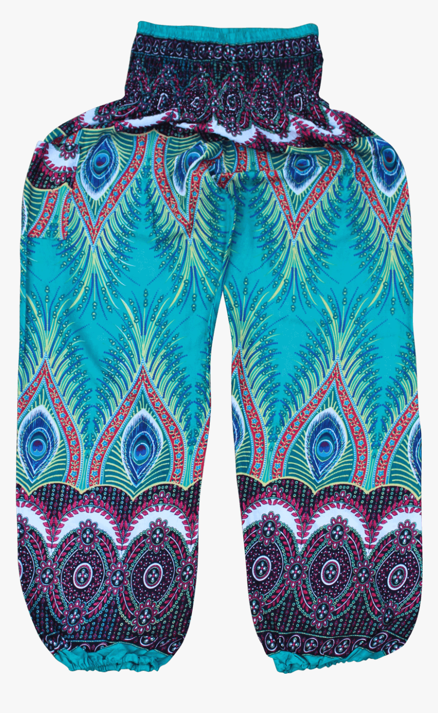 Green Flare Harem Pants Bohemian Island Spring - Short Thai Harem Pants, HD Png Download
