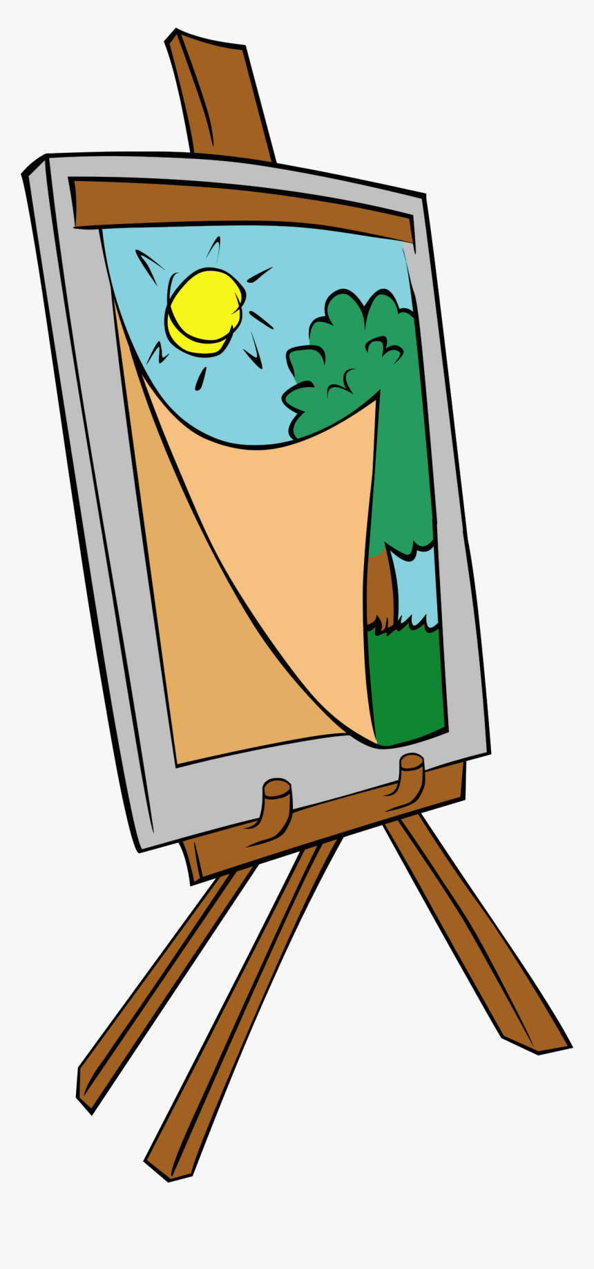 Painting Cliparts Art Free - Clip Art Easel, HD Png Download