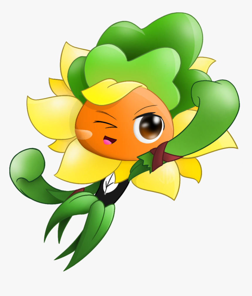 Pvz Heroes Solar Flare As Grass Knuckle By Jackiewolly - Green Shadow And Solar Flare, HD Png Download