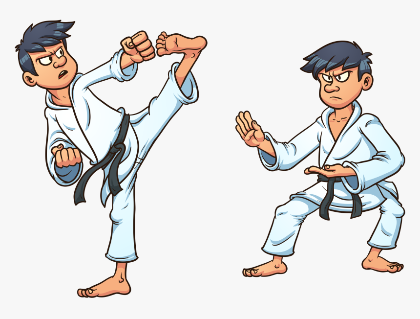 Clip Art Free Karate Images - Karate Movements, HD Png Download