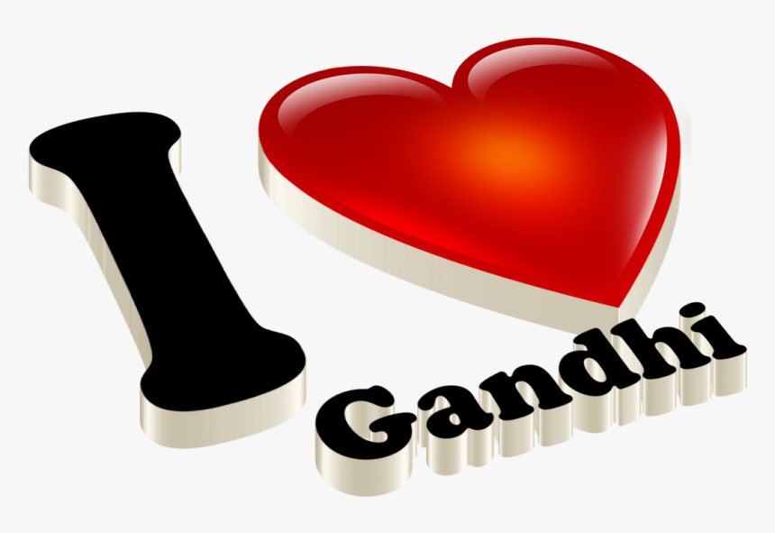 Gandhi Heart Name Transparent Png - Heart, Png Download