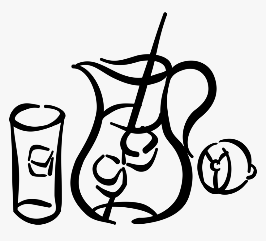 Transparent Lemonade Pitcher Clipart - Draw Easy Lemonade Pitcher, HD Png Download