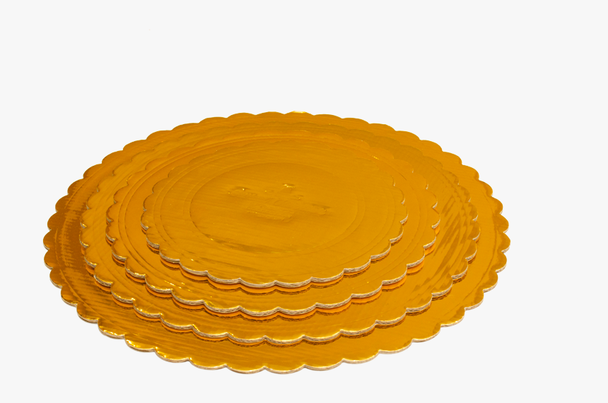 Sweet Carrier Collection Gold Embossed Scalloped Cake - Circle, HD Png Download