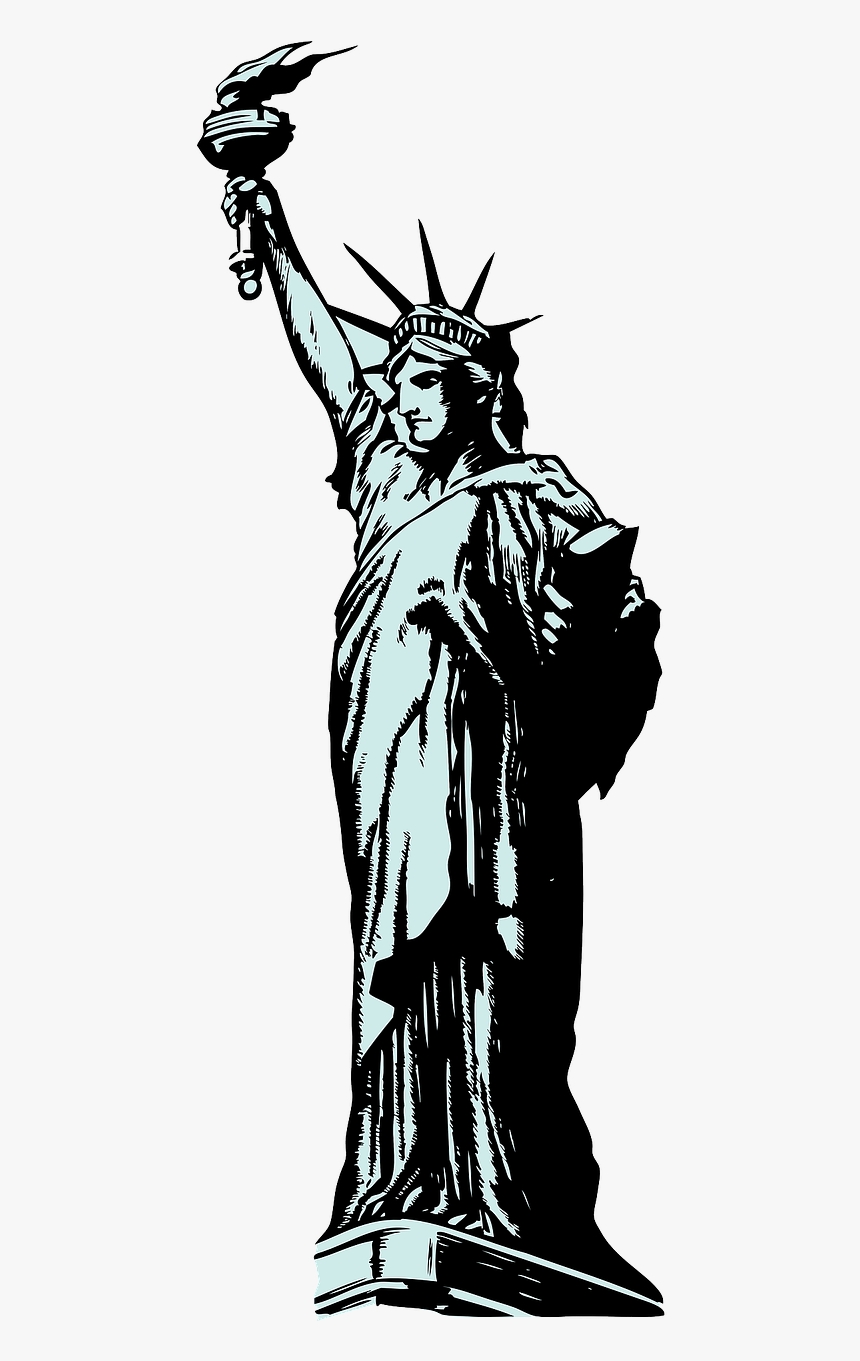 Statue Of Liberty Artwork Png, Transparent Png
