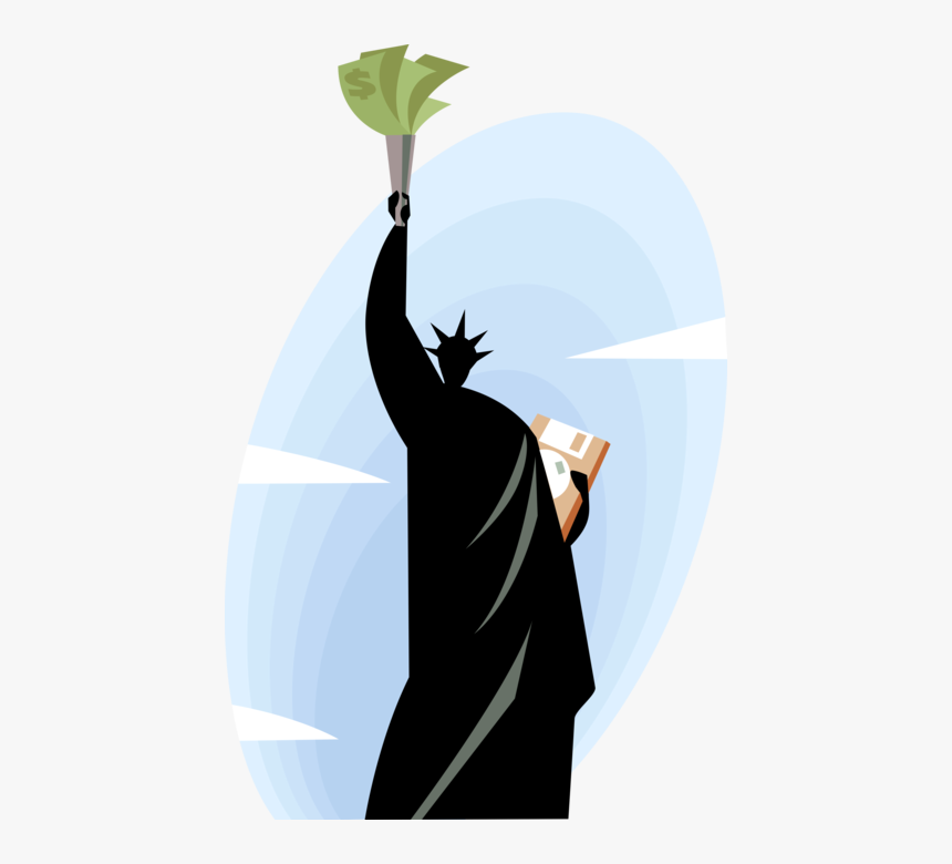 Vector Illustration Of Statue Of Liberty Colossal Neoclassical - Illustration, HD Png Download