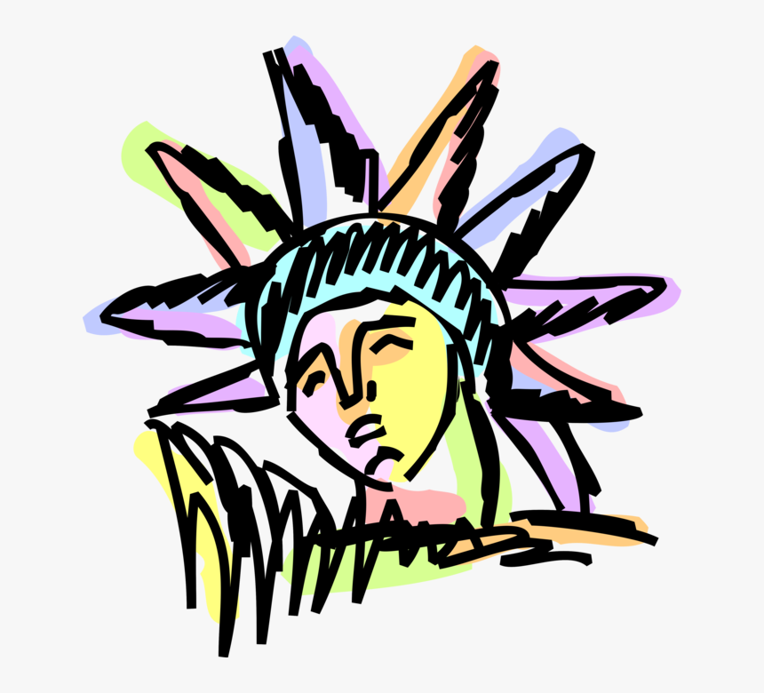 Vector Illustration Of Statue Of Liberty Colossal Neoclassical - Statue Of Liberty National Monument, HD Png Download