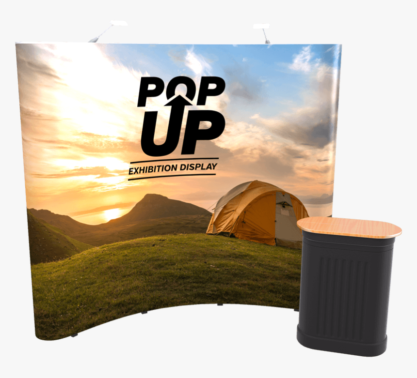 Transparent Curved Banner Png - Pop Up Stand Png, Png Download