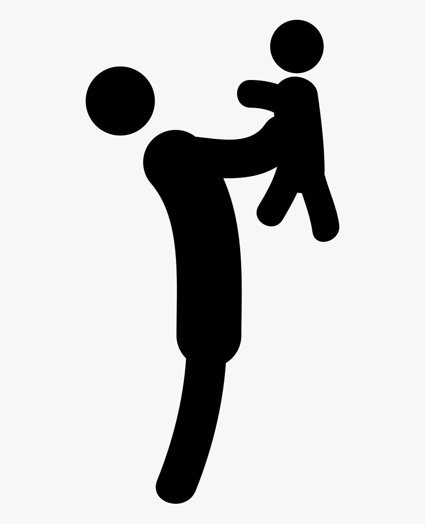 Standing Person With Kid Up In Arms - Portable Network Graphics, HD Png Download