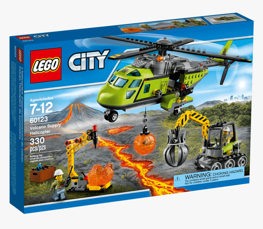 Transparent Helicoptero Png - Lego City Volcano 60125, Png Download