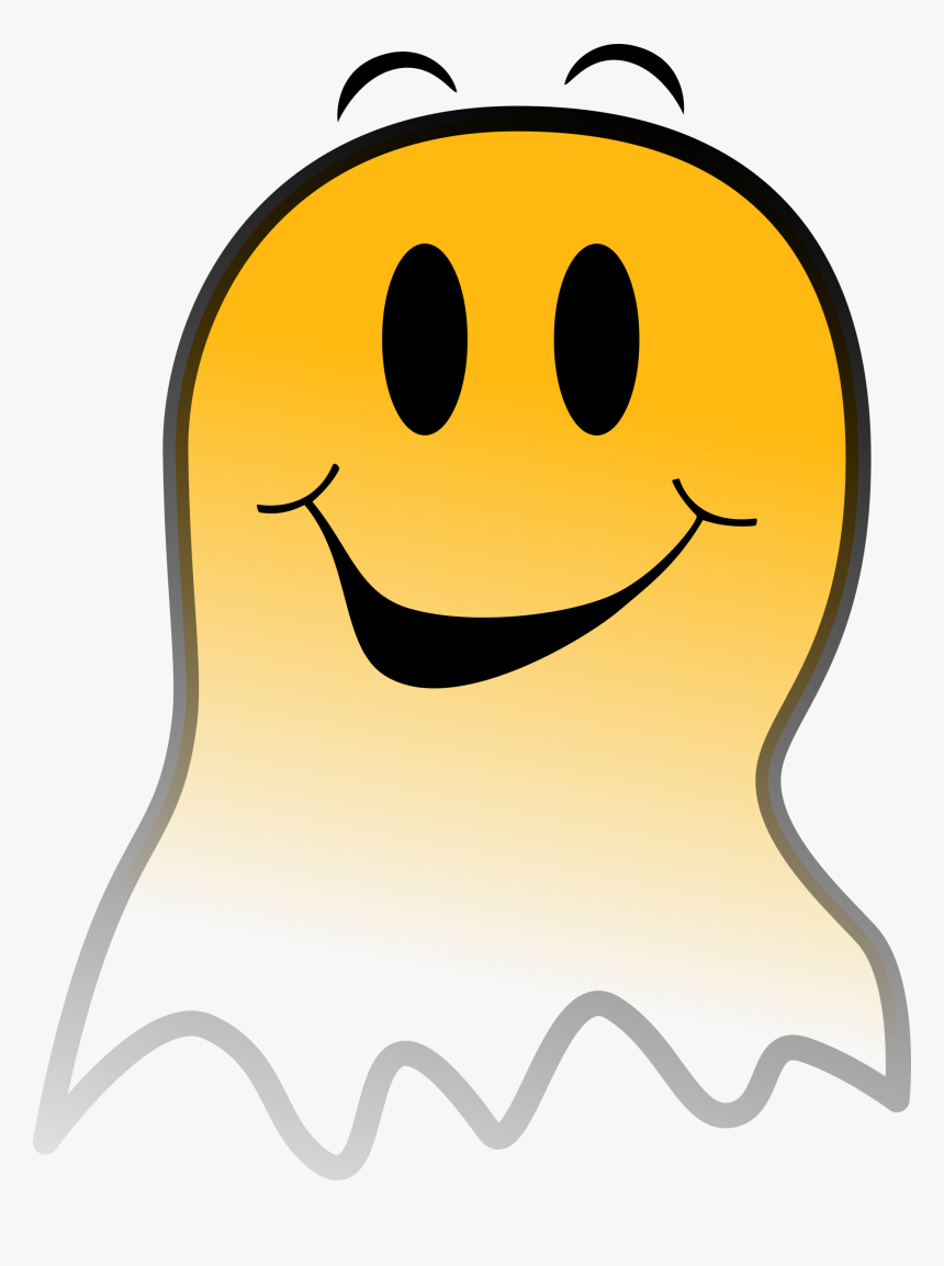 Ghost Smiley Clip Arts - Smiley Fantôme, HD Png Download