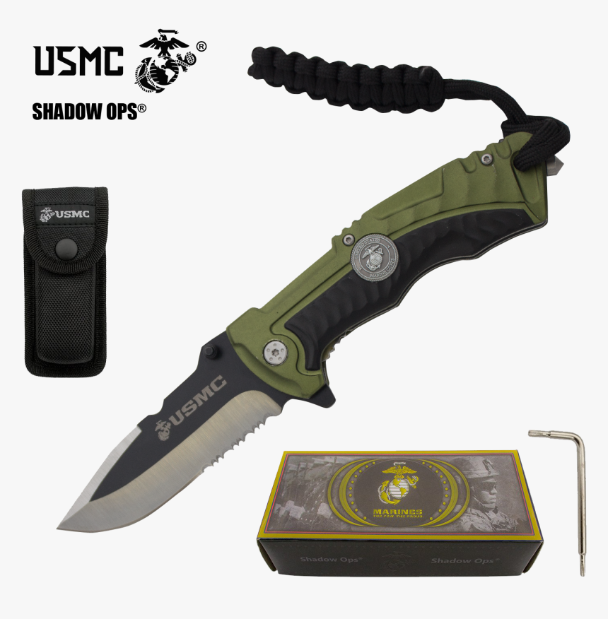 Clip Case Pocket Knife - Us Marines, HD Png Download