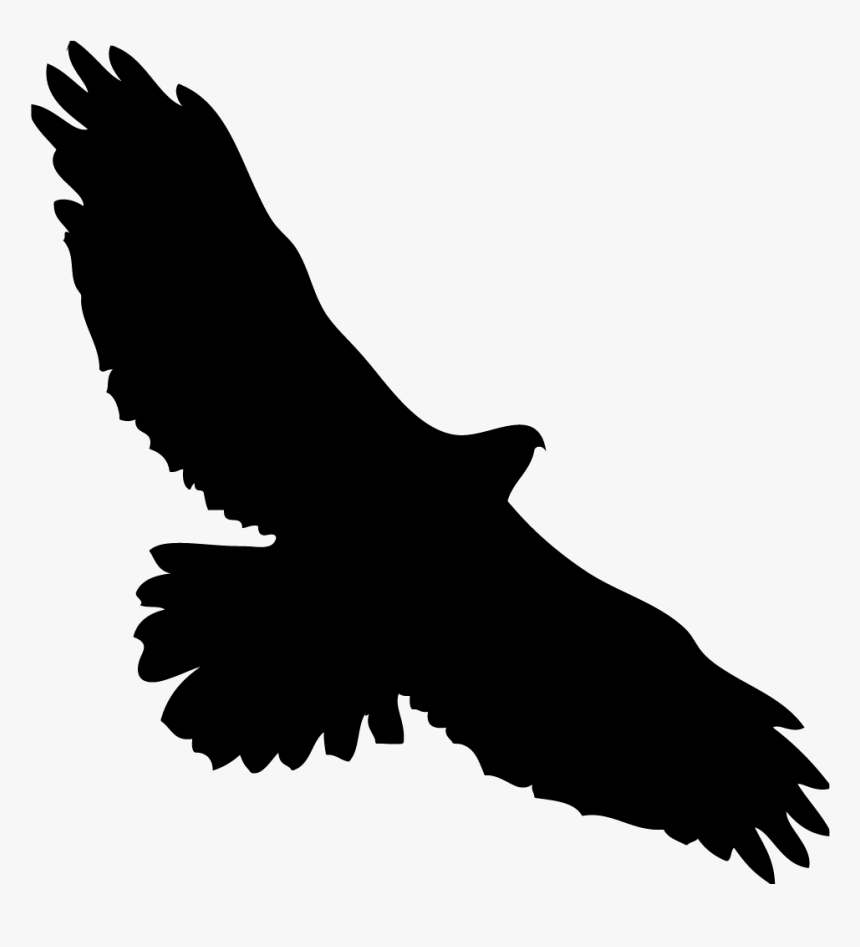 Wing Silhouette Png - Black And White Silhouette Eagle Clipart, Transparent Png