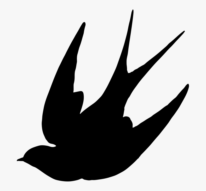 Animals, Bird, Flying, Silhouette, Swallow, Wings - Swallow Clipart, HD Png Download