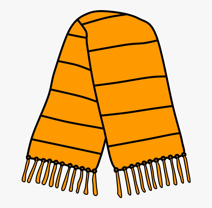 Scarf, Fringe, Orange - Fringe Clip Art, HD Png Download