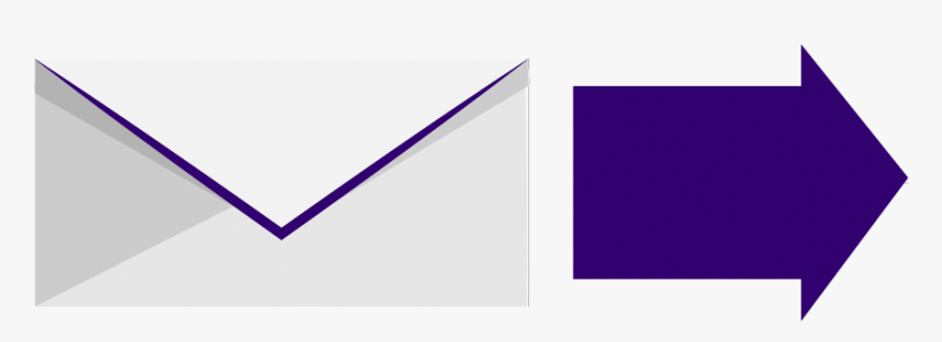 A Envelope With A Purple Arrow Pointing To The Right - Carmine, HD Png Download