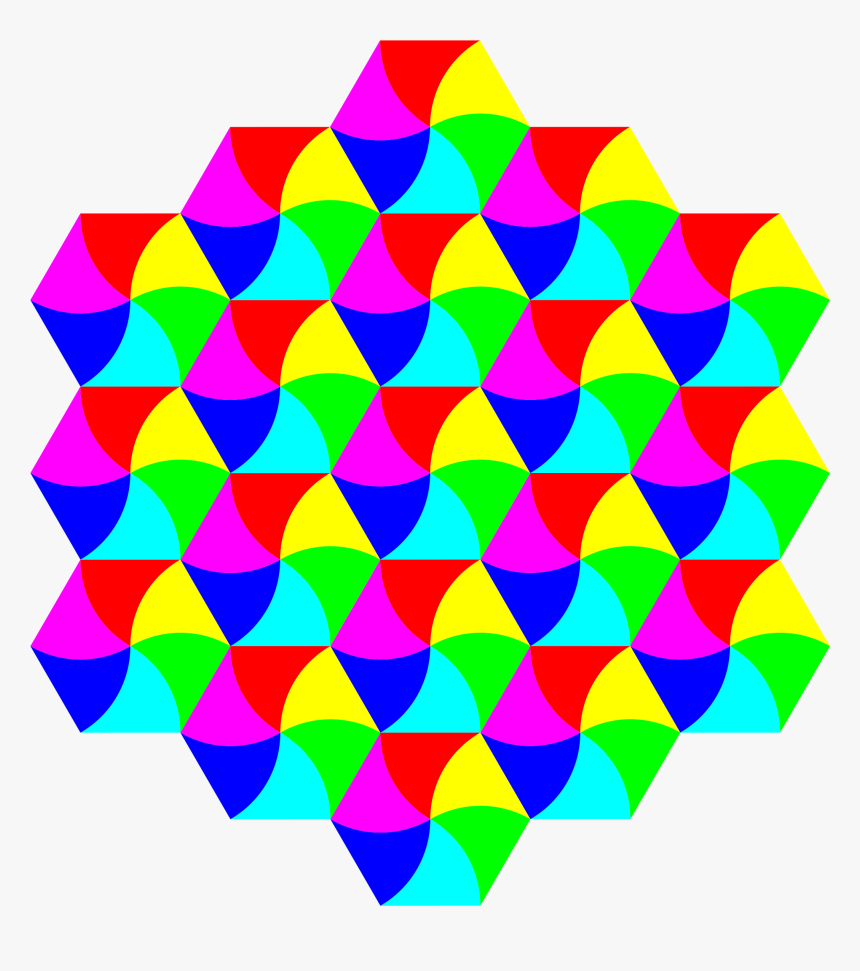 Swirly Hexagon Tessellation Clip Arts - Tessellation Math, HD Png Download