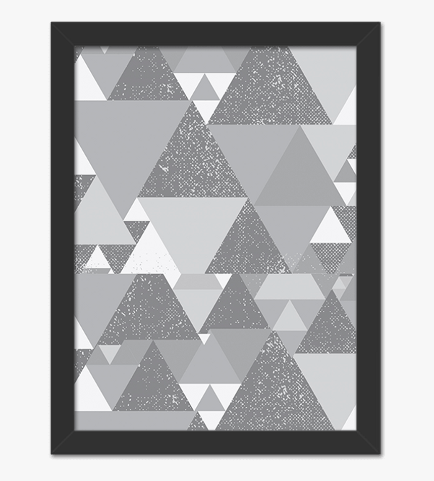 Quadro Triangulos Cinza, HD Png Download