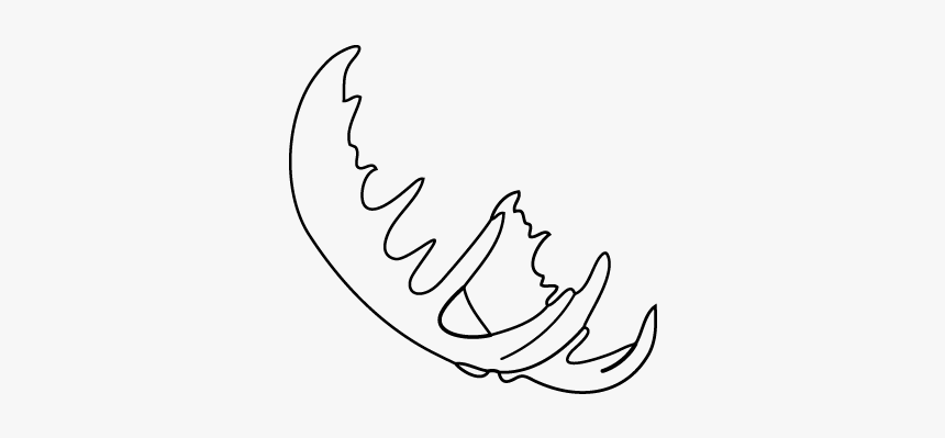 Fake Moose Antlers Side View, How To Put Together Your - Line Art, HD Png Download