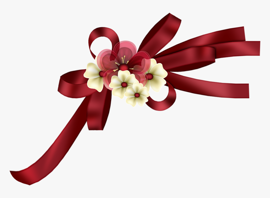 Christmas Bows, Ribbon Bows, Ribbons, Shells, Knit - Christmas Ribbons And Bows Png, Transparent Png