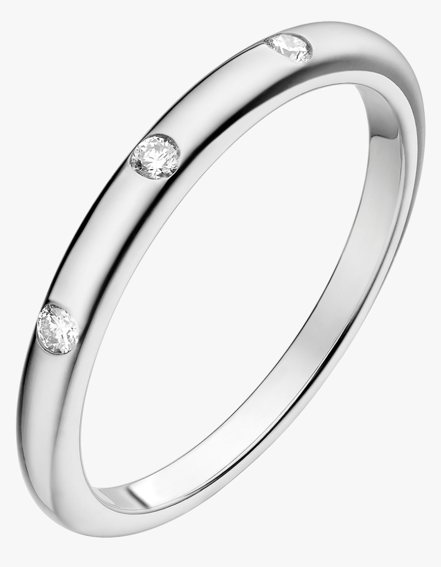 Wedding Band With Three Diamonds, HD Png Download