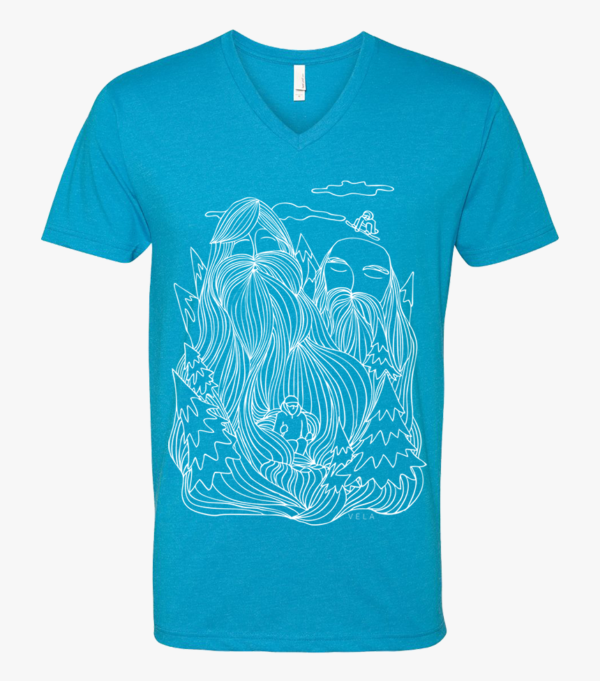 Vela Mountain Man V-neck, HD Png Download