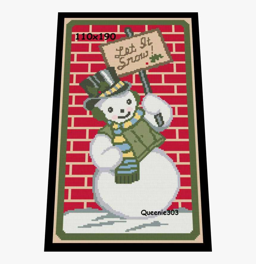 Vintage Let It Snow Snowman - Cartoon, HD Png Download