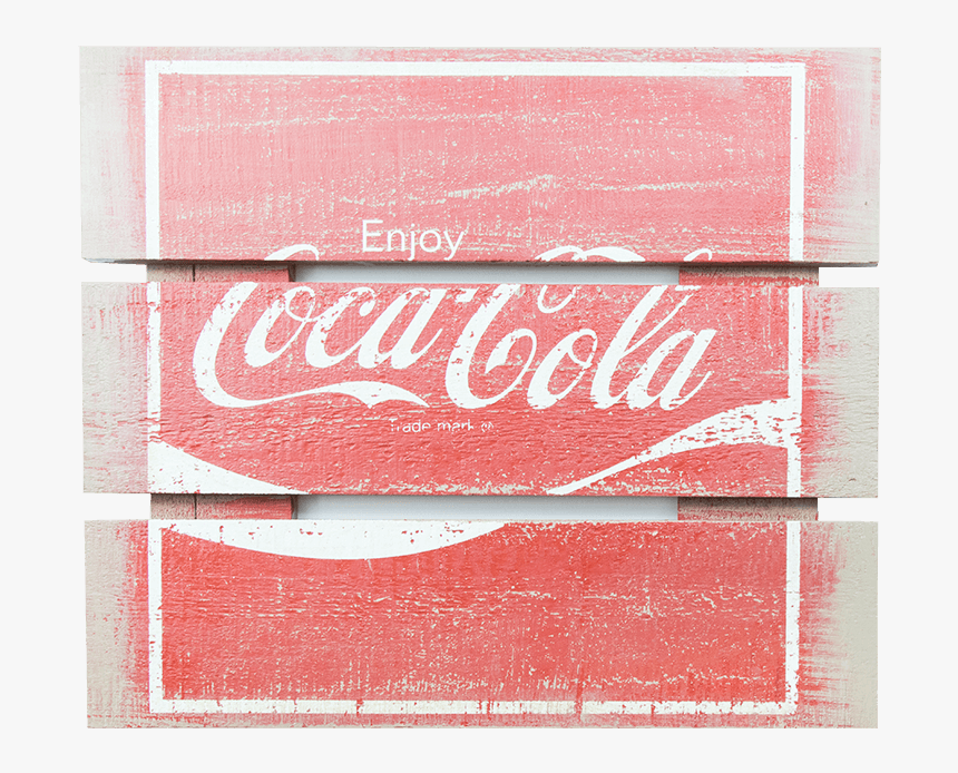 Coca Cola Vintage Red Pallet Sign - Coca Cola Can Box, HD Png Download