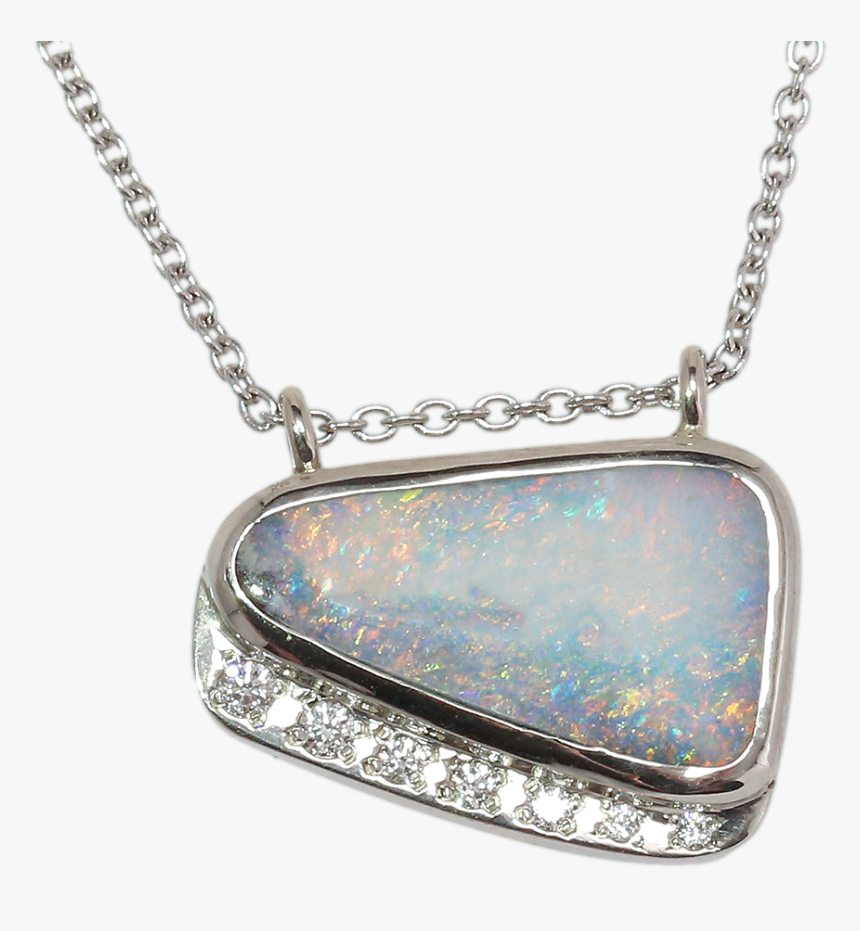 Opal & Diamond Necklace 
 Class - Crystal Nallapusalu, HD Png Download