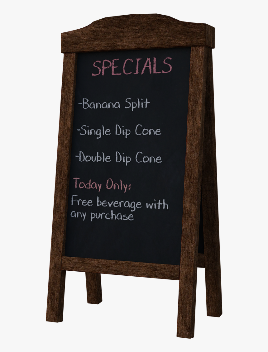 Menu, Sign, Ice Cream, Retro, Vintage, Symbol, Coffee - Blackboard, HD Png Download
