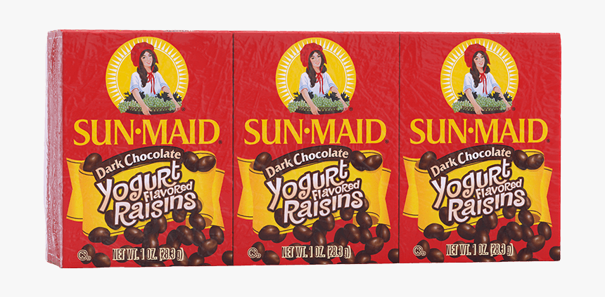 Sun-maid Dark Chocolate Yogurt Flavored Raisins 1 Oz - Sun Maid Yogurt Raisins, HD Png Download
