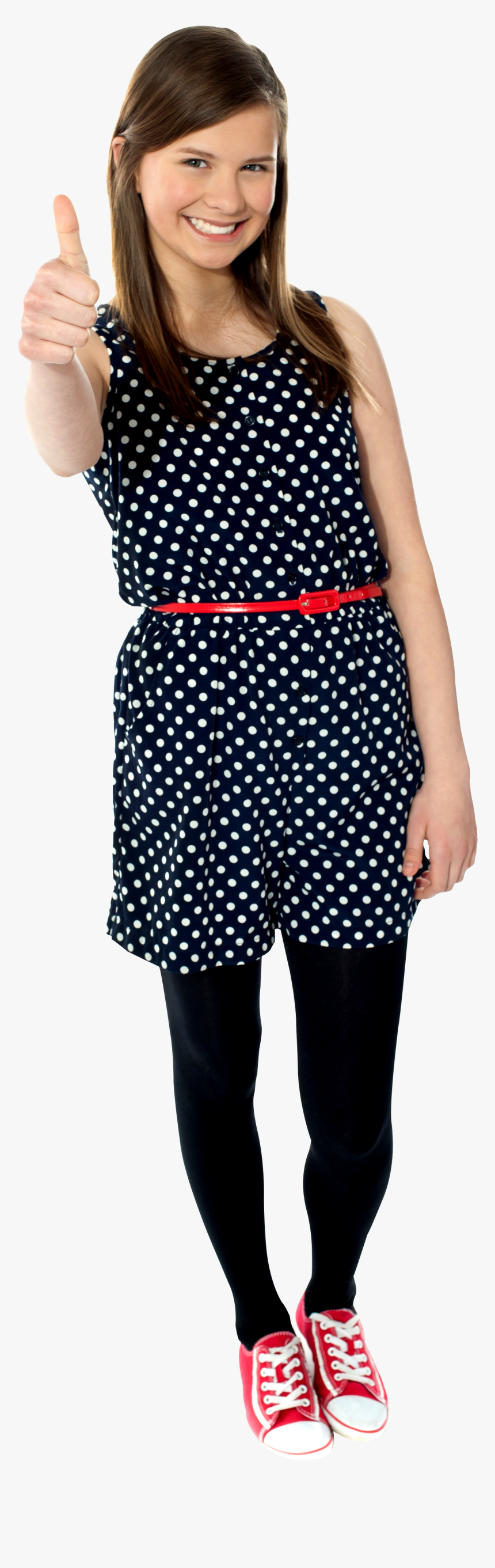 Cute Girl Png Image - Polka Dot, Transparent Png