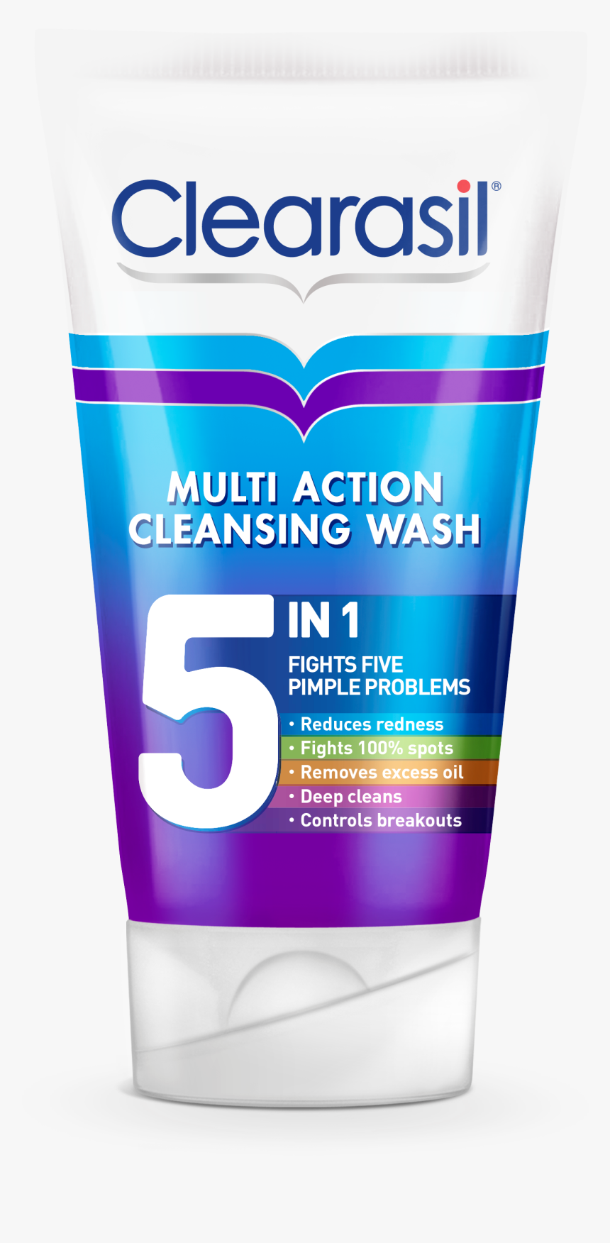 Clearasil® Multi Action 5 In 1 Cleansing Wash - Clearasil, HD Png Download