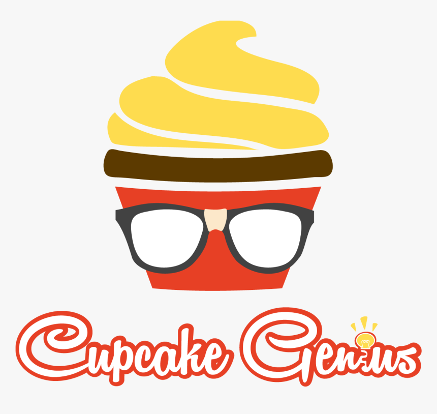 Cupcake Genius Logo Small Business Logo Design Sundayfunday, HD Png Download