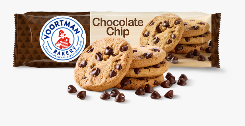 Chocolate Chip - Voortman Chocolate Chip Cookies, HD Png Download