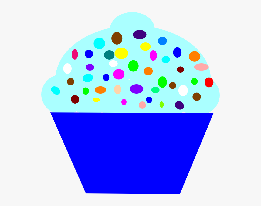 Cupcake Clip Art - Blue Cupcake Clip Art, HD Png Download