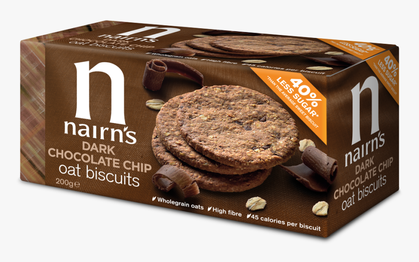 Choc Chip Oat Biscuits - Nairns Chocolate Oat Biscuits, HD Png Download