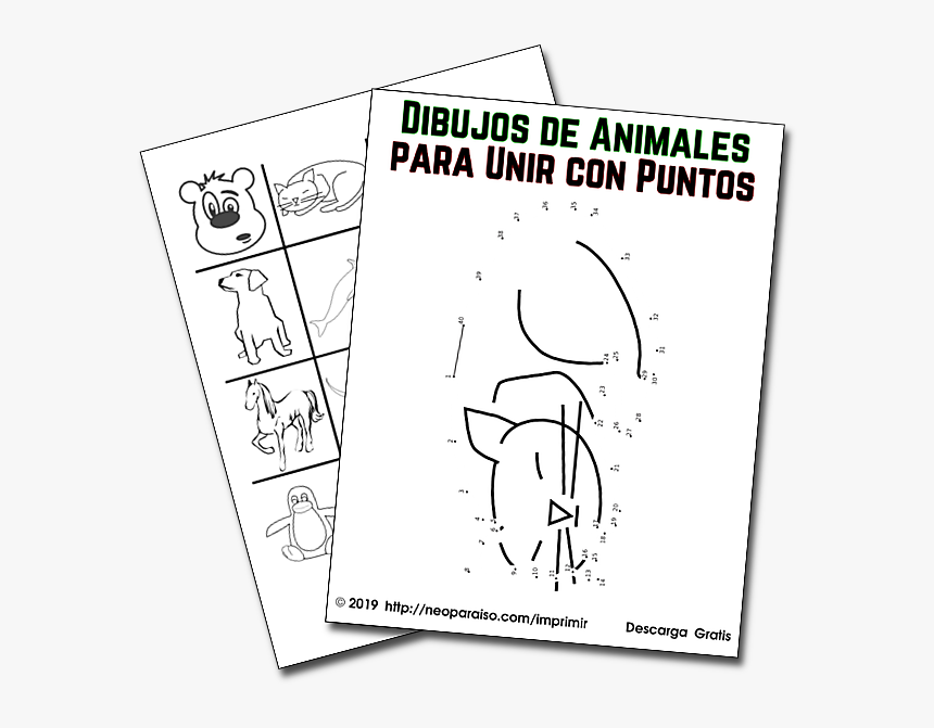 Cómo Dibujar Animales Uniendo Puntos - Cartoon, HD Png Download