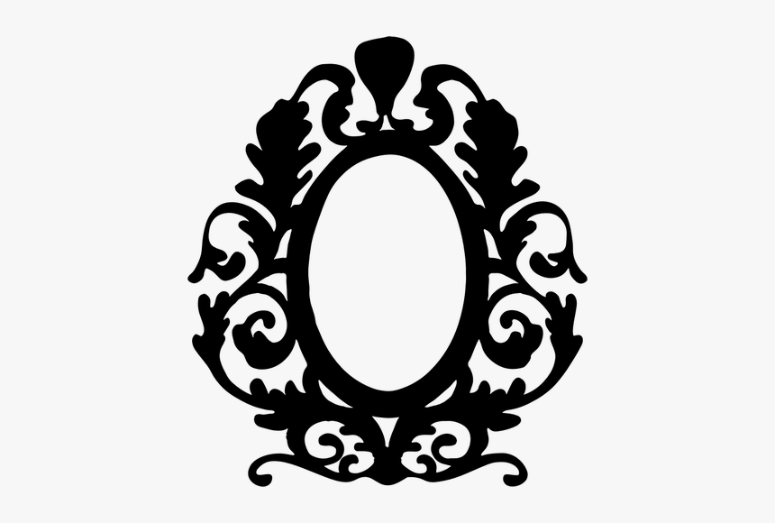 Vintage Oval Frame Silhouette, HD Png Download