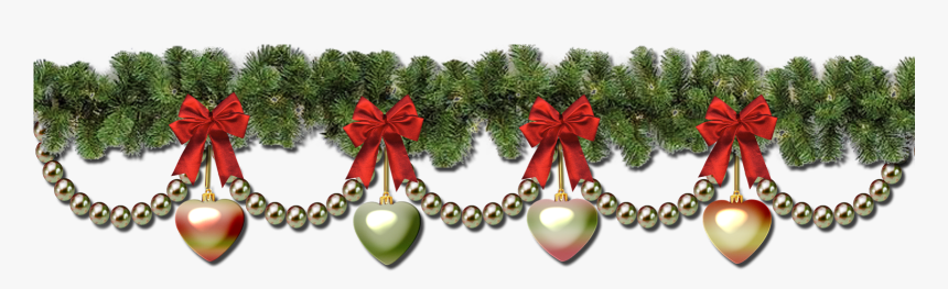 Transparent Christmas Garland Border Clipart , Png - Christmas Garland Transparent Background, Png Download