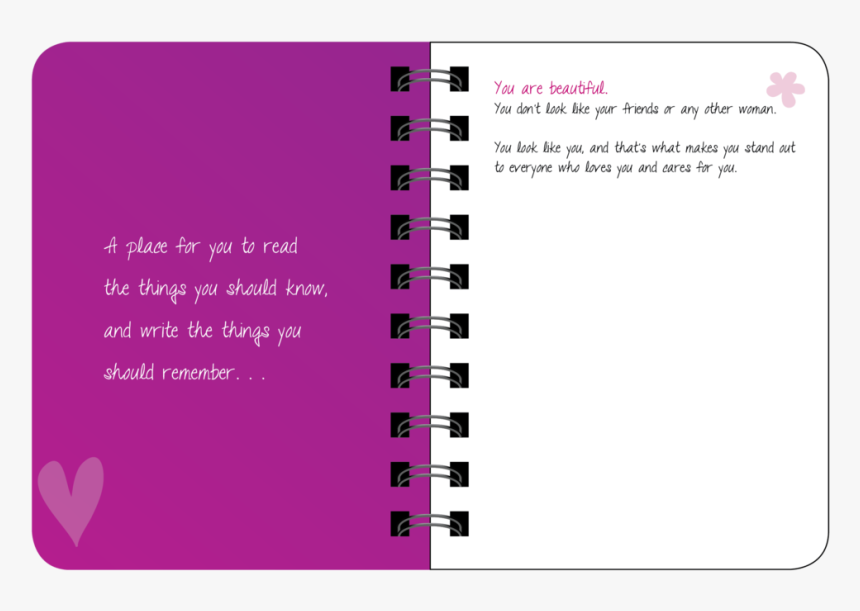 Guide To Being A Teenage Girl Journal Interior Page - Things To Write About As A Teen Girl, HD Png Download