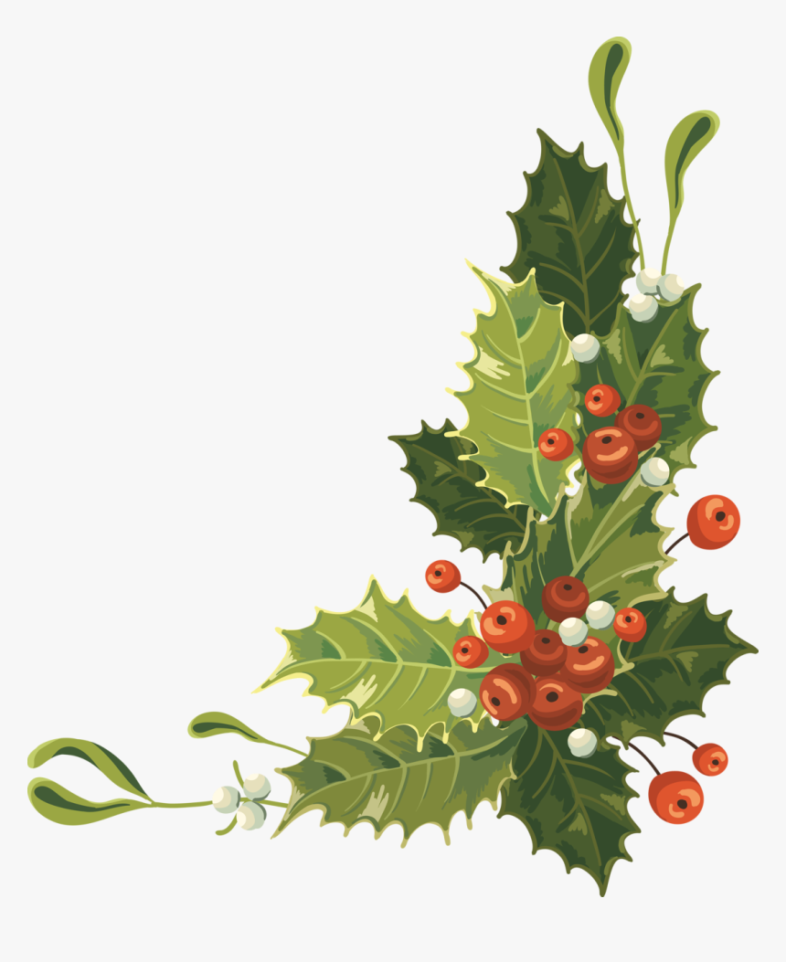 Christmas Card Royalty-free - Christmas Cards With Holly, HD Png Download