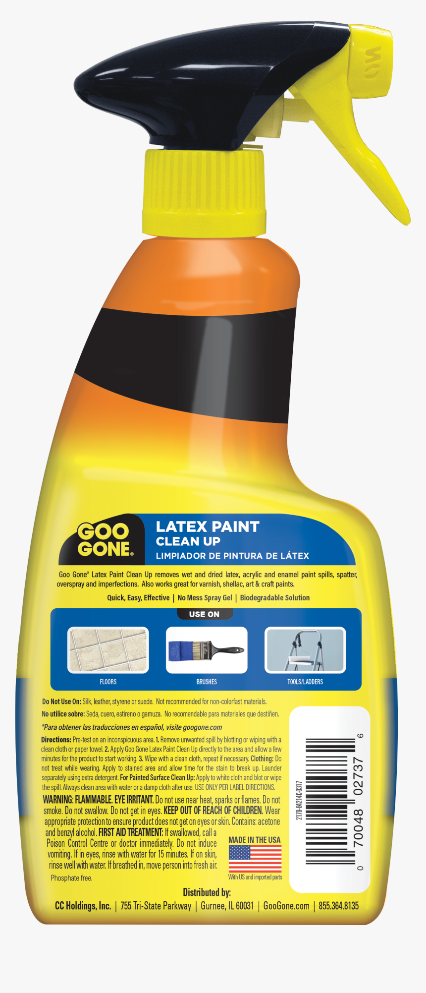 Goo Gone Latex Paint Clean-up, Perfect For Spills And - Bottle, HD Png Download