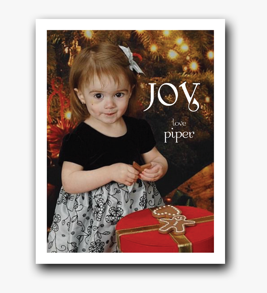 Transparent Christmas Card Frame Png - Girl, Png Download