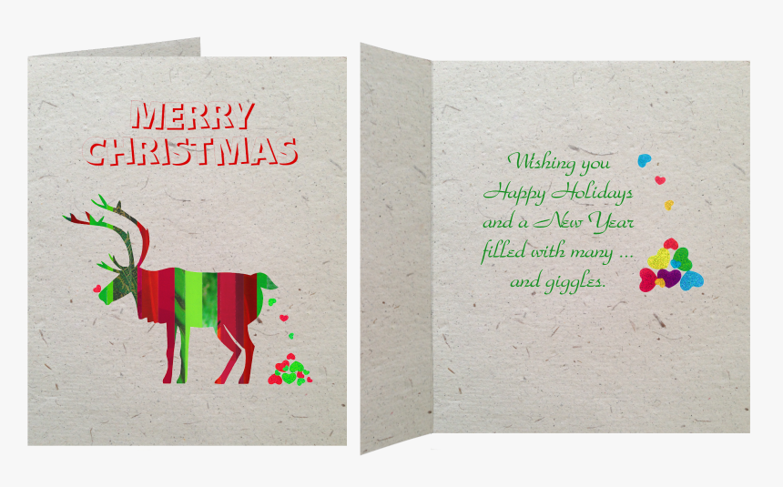 Gc019 Poop Paper Moose Christmas Card - Birthday Cards From Inside, HD Png Download