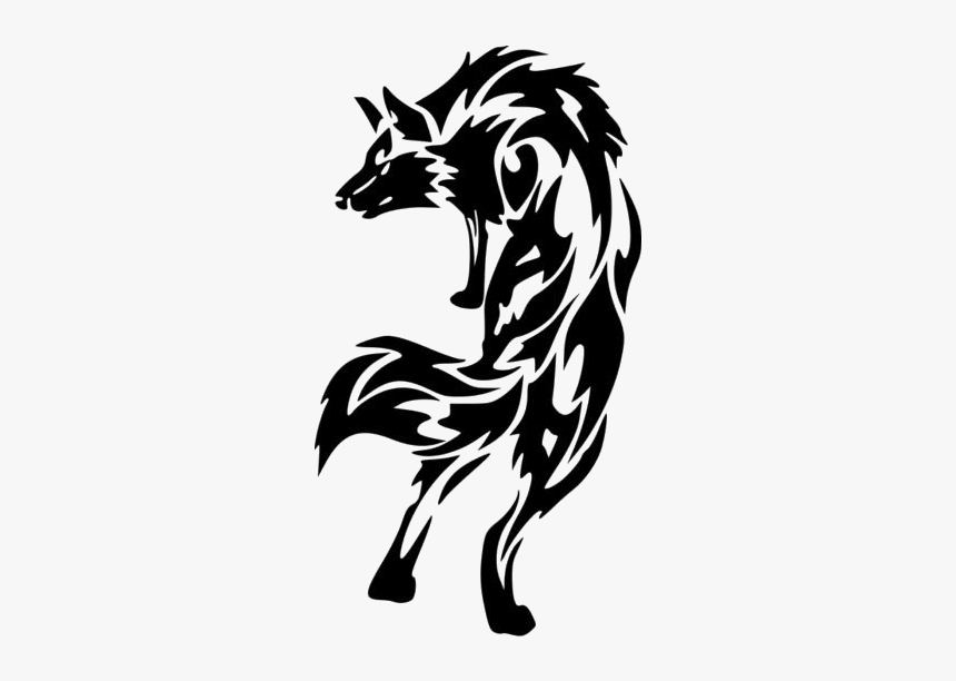 Wolf Tattoos Png Transparent Images - Tribal Wolf Transparent Background, Png Download